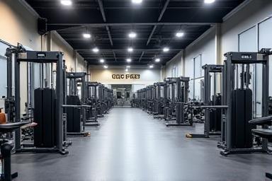 Modern gym equipment in a clean facility